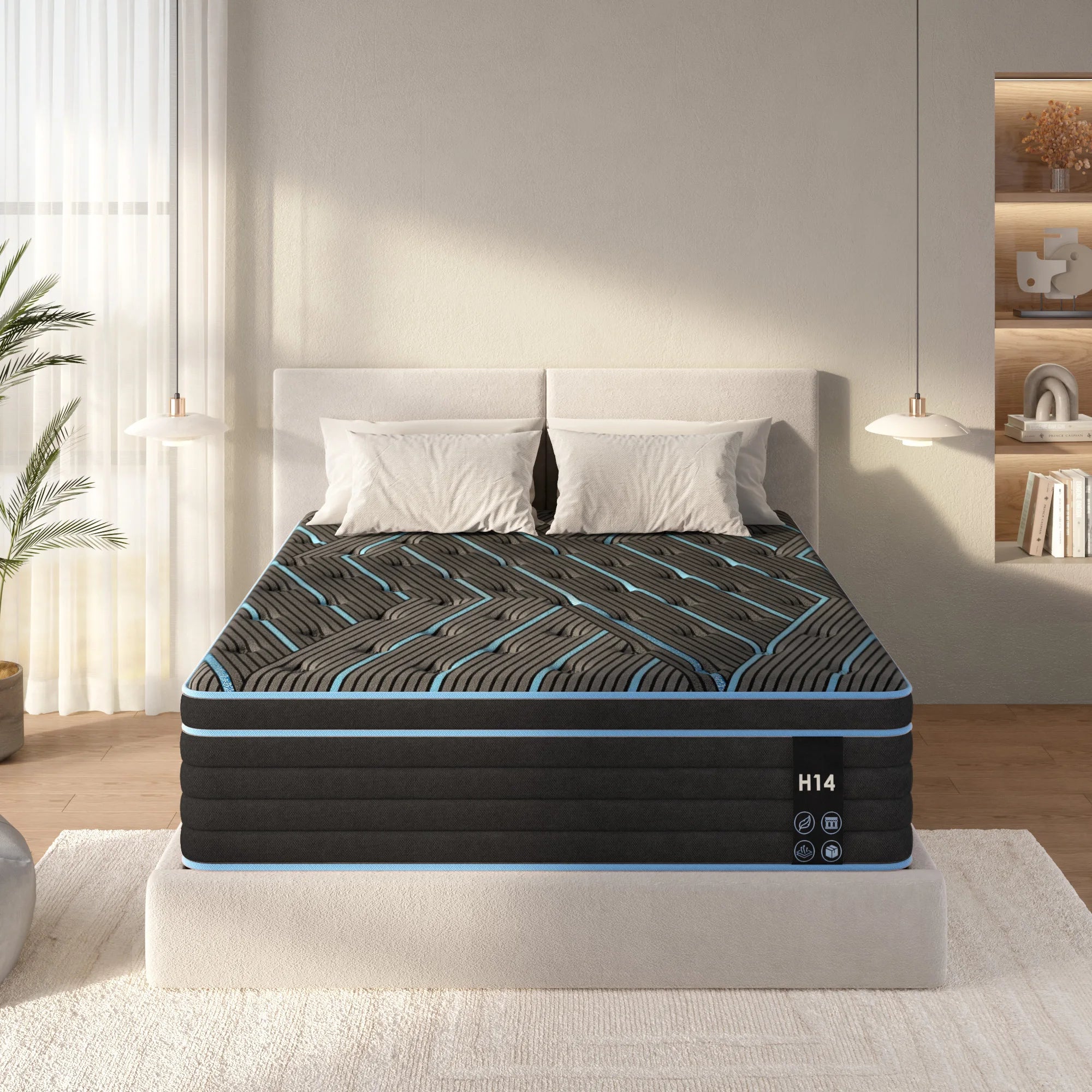 10 Inch King Size Hybrid Mattress | Pocketed Innerspring Medium