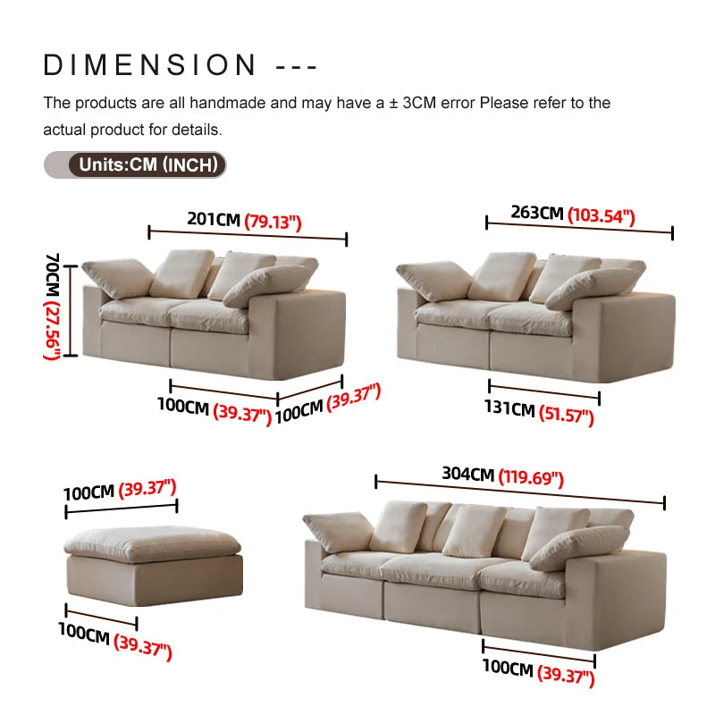 Modular Sectional Foam Sofa – Vacuum Compressed & Space-Saving