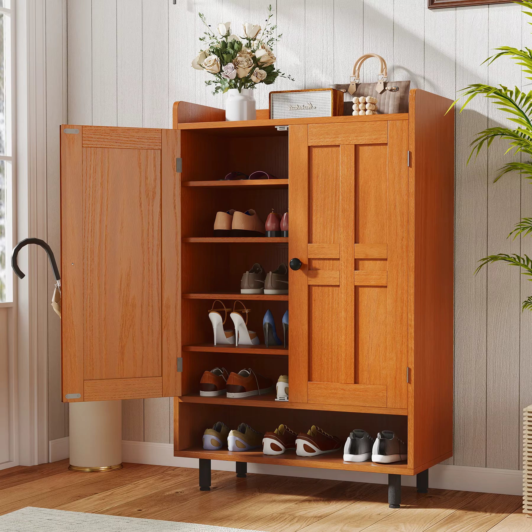 6-Tier Modular Shoe Storage Organizer – Extendable & Adjustable