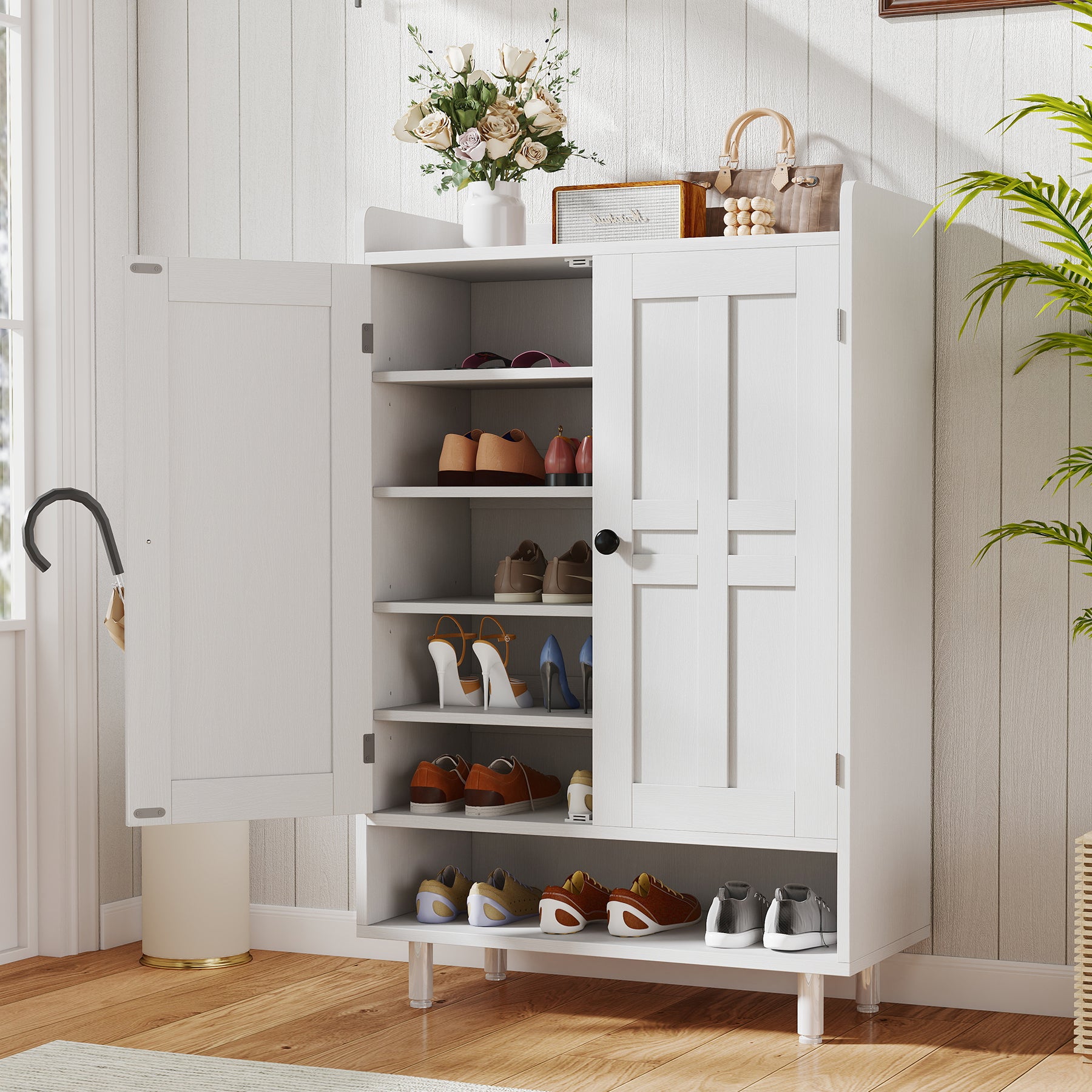 6-Tier Modular Shoe Storage Organizer – Extendable & Adjustable