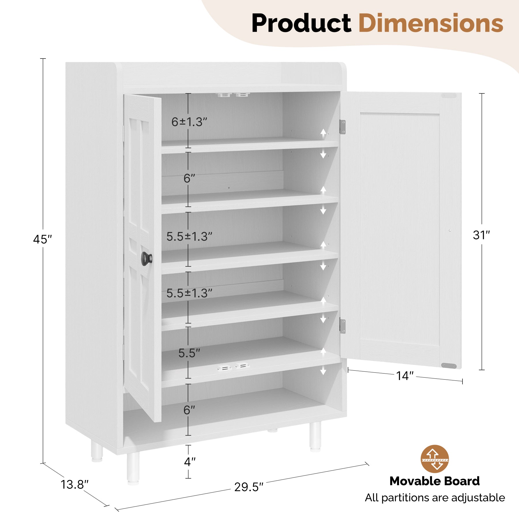 6-Tier Modular Shoe Storage Organizer – Extendable & Adjustable